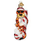 Ornament - Blown Glass - Chester Cheetah on Candy Cane