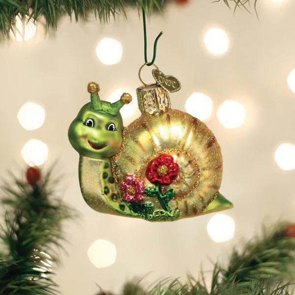 Ornament - Blown Glass - Smiley Snail