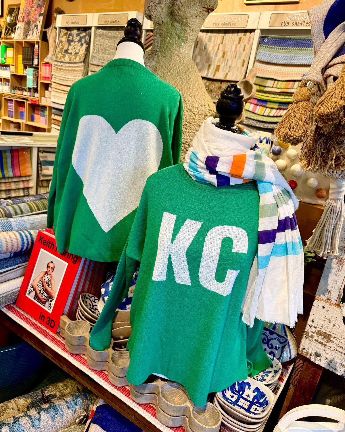 Sweater - KC/Heart (Kelly Green + White) - Exclusive