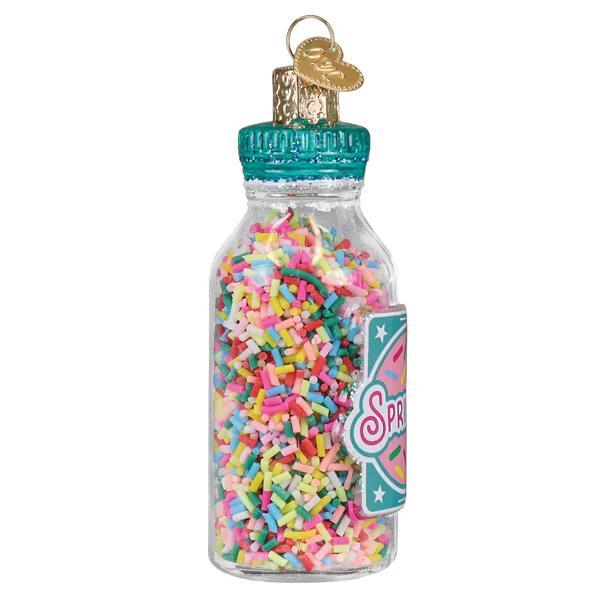 Ornament - Blown Glass - Jar of Sprinkles