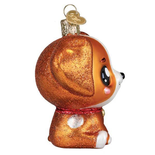 Ornament - Blown Glass - Kawaii Dog