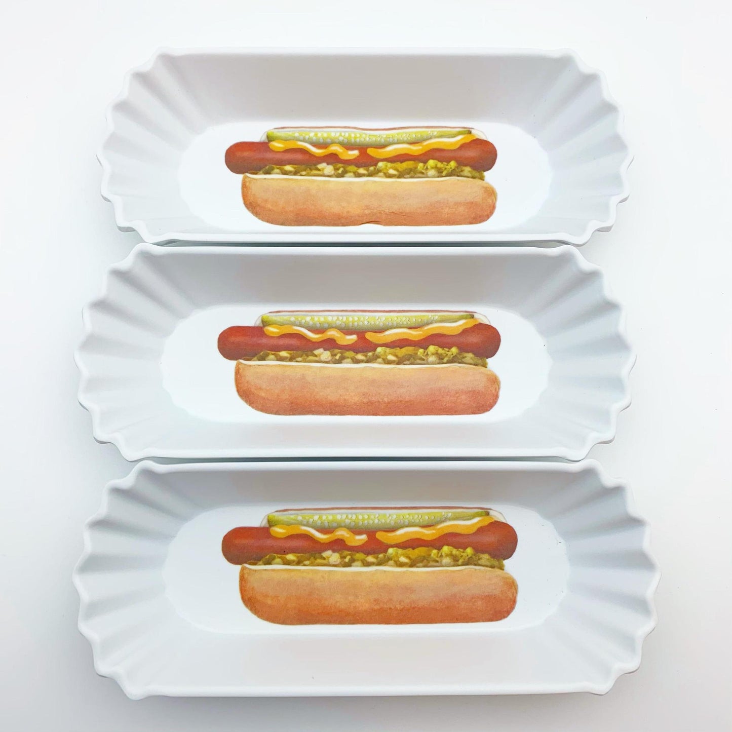 Tray - Hot Dog - Melamine "Paper Plate"