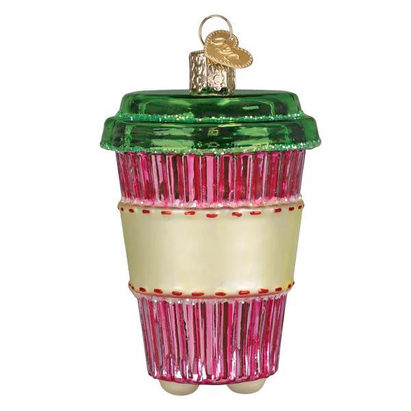Ornament - Blown Glass - Happy Coffee