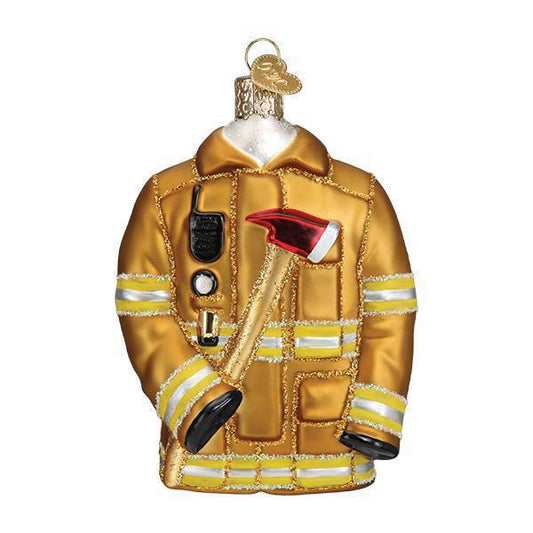 Ornament - Blown Glass - Firefighter's Coat