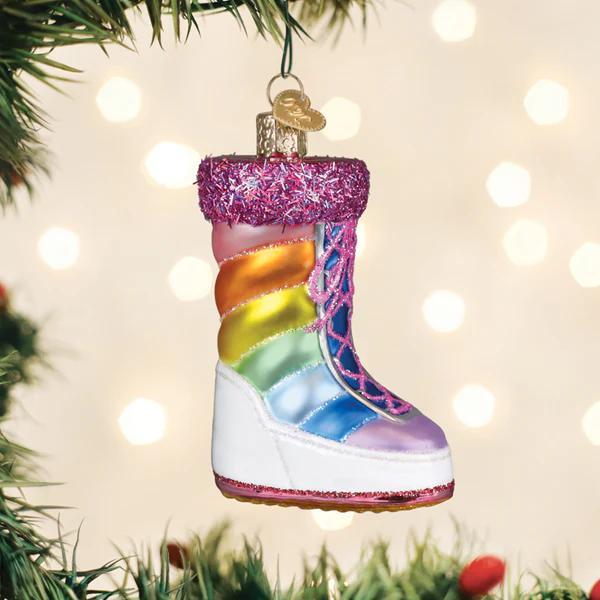 Ornament - Blown Glass - Snow Boot