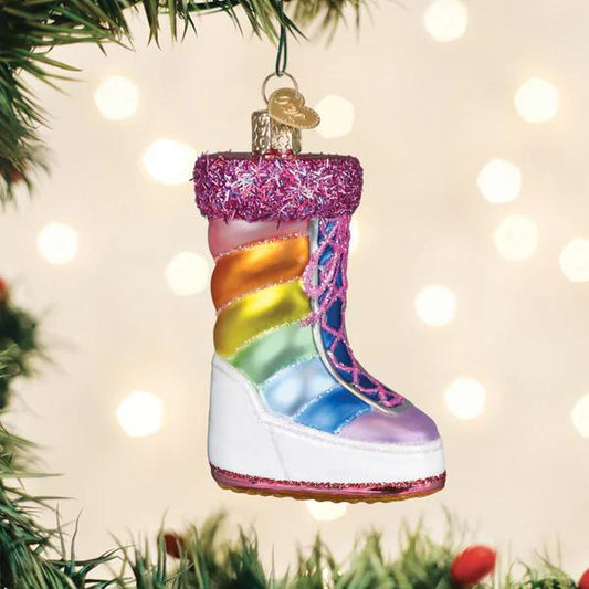 Ornament - Blown Glass - Snow Boot