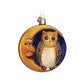 Ornament - Blown Glass - Owl in Moon