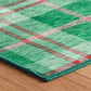 Rug - Machine-Washable - Jolly Plaid Green