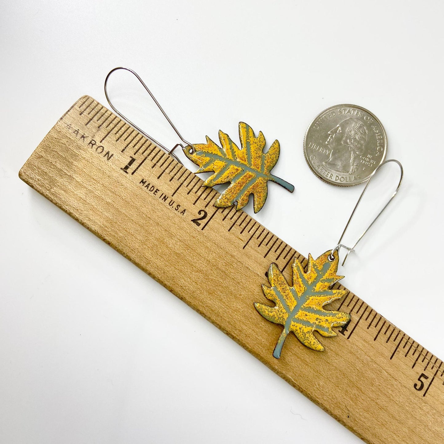 Earrings  - Maple Leaves - Enamel