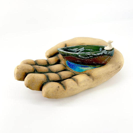 Sculpture - Boat in Hand - Ceramic - Large