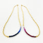 Necklace - Mini Bead - Sapphire Fade - 18kt Gold Vermeil