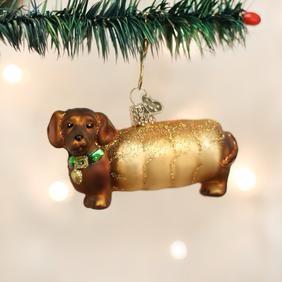 Ornament - Blown Glass - Weiner Dog