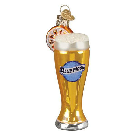 Ornament - Blown Glass - Glass of Blue Moon Beer