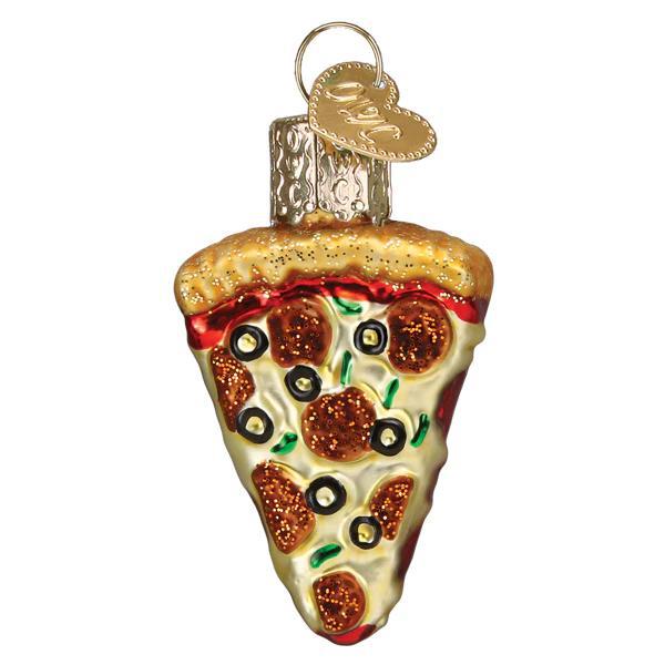 Ornament - Blown Glass - Mini Pizza Slice