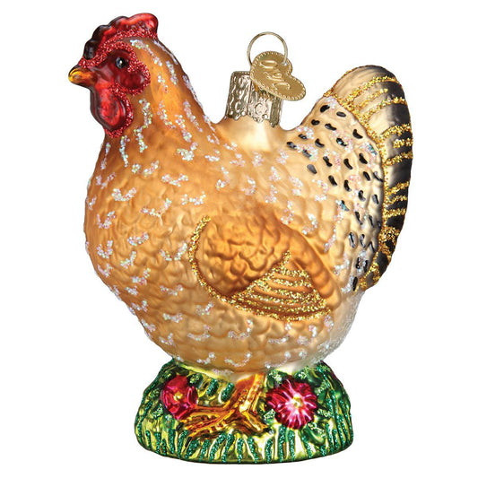 Ornament - Blown Glass - Spring Chicken