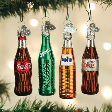 Ornament - Blown Glass - Mini Beverage - Diet Coke