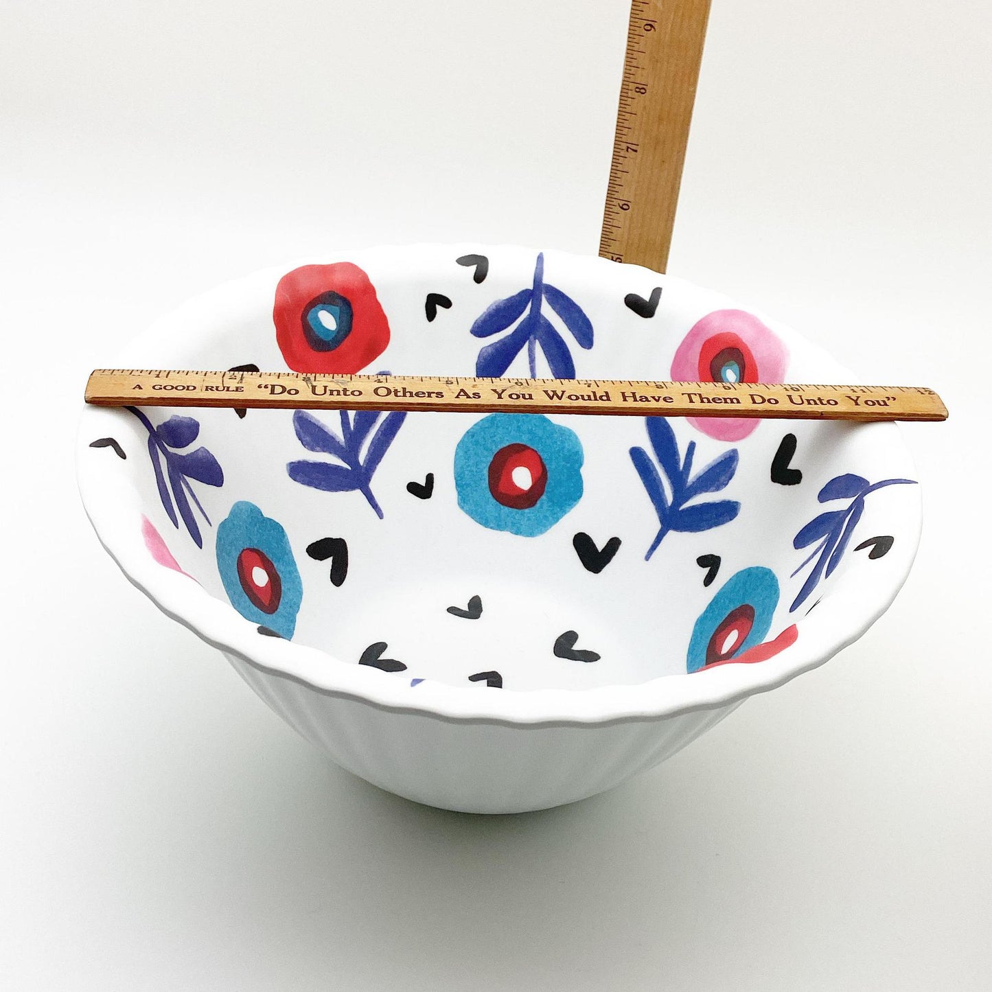 Bowl - Melamine "Paper Plate" - Flowers