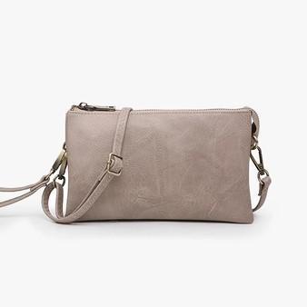 4 in 1 Handbag - Crossbody/Clutch/Wristlet - Warm Grey