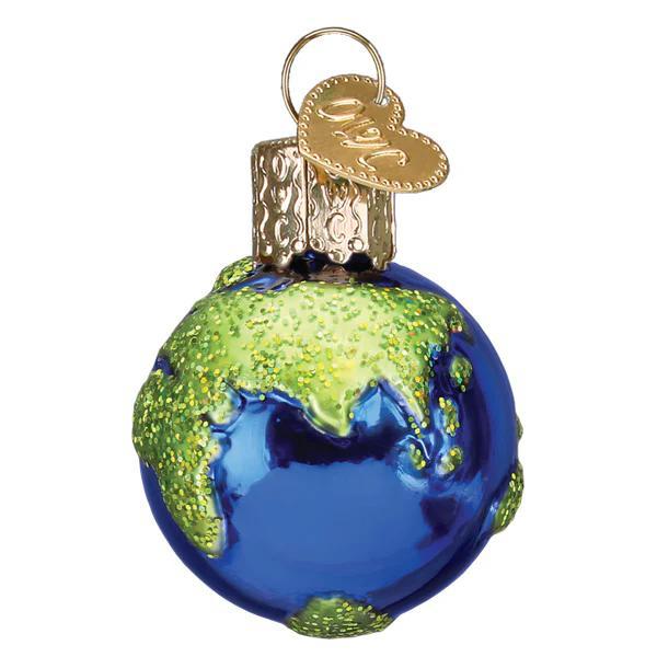 Ornament - Blown Glass - Mini Planet Earth