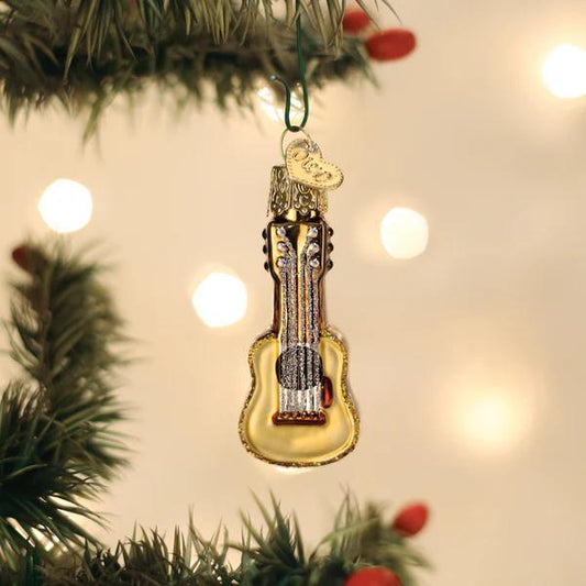 Ornament - Blown Glass - Mini Guitar