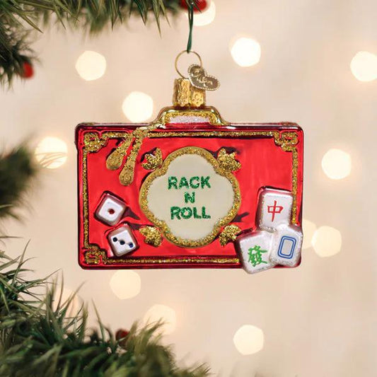Ornament - Blown Glass - Rack n Roll Mahjong