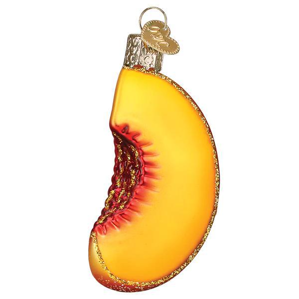 Ornament - Blown Glass - Peach Slice