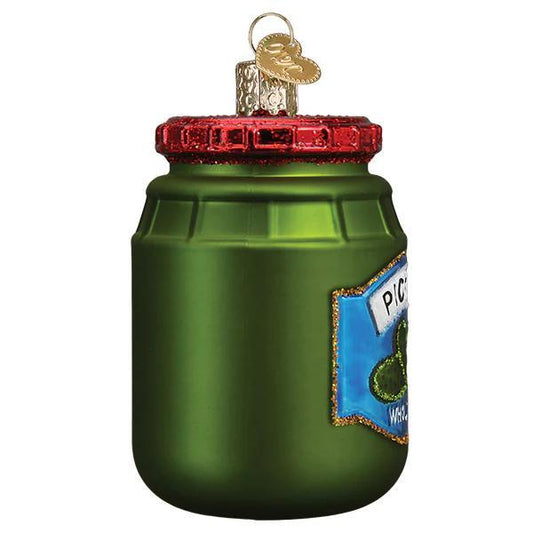 Ornament - Blown Glass - Jar of Pickles