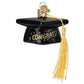 Ornament - Blown Glass - Graduation Cap