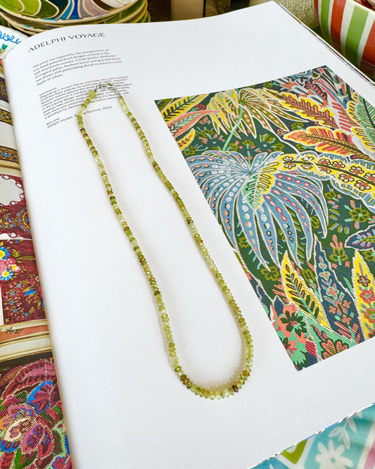 Necklace - Green Garnet Faceted Rondelles