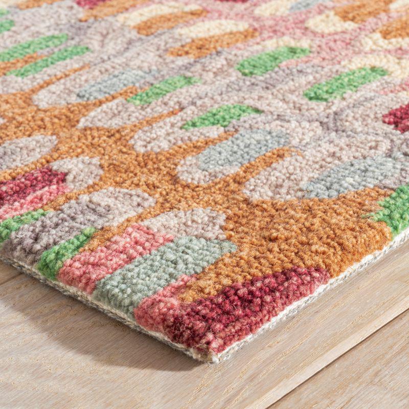 Rug - Micro Hooked Wool - Paint Chip Clay