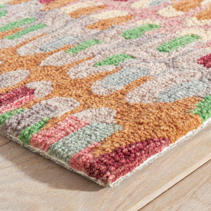 Rug - Micro Hooked Wool - Paint Chip Clay