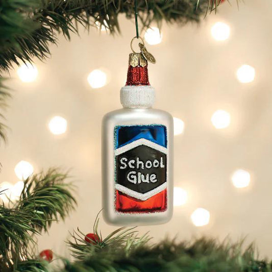 Ornament - Blown Glass - School Glue