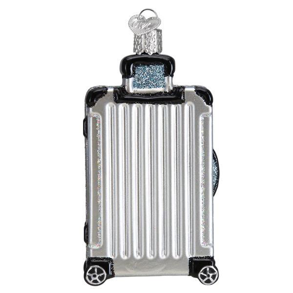 Ornament - Blown Glass - Rolling Suitcase