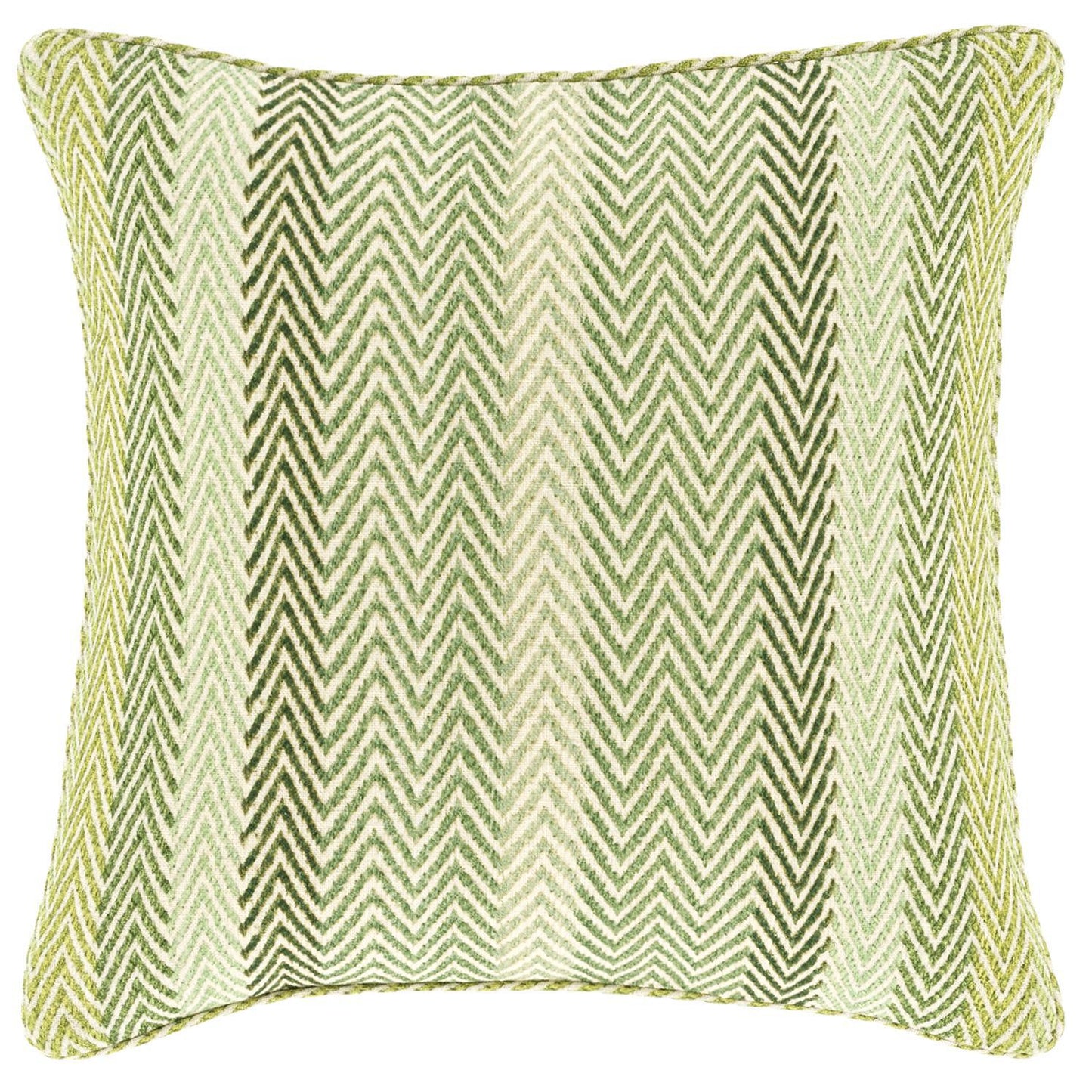 Pillow - "Nip Tuck" Green/Ivory - Linen - 20"