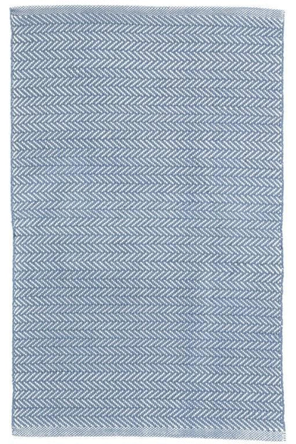 Rug - Indoor/Outdoor - Herringbone Denim/Ivory