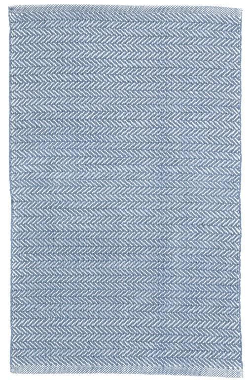 Rug - Indoor/Outdoor - Herringbone Denim/Ivory