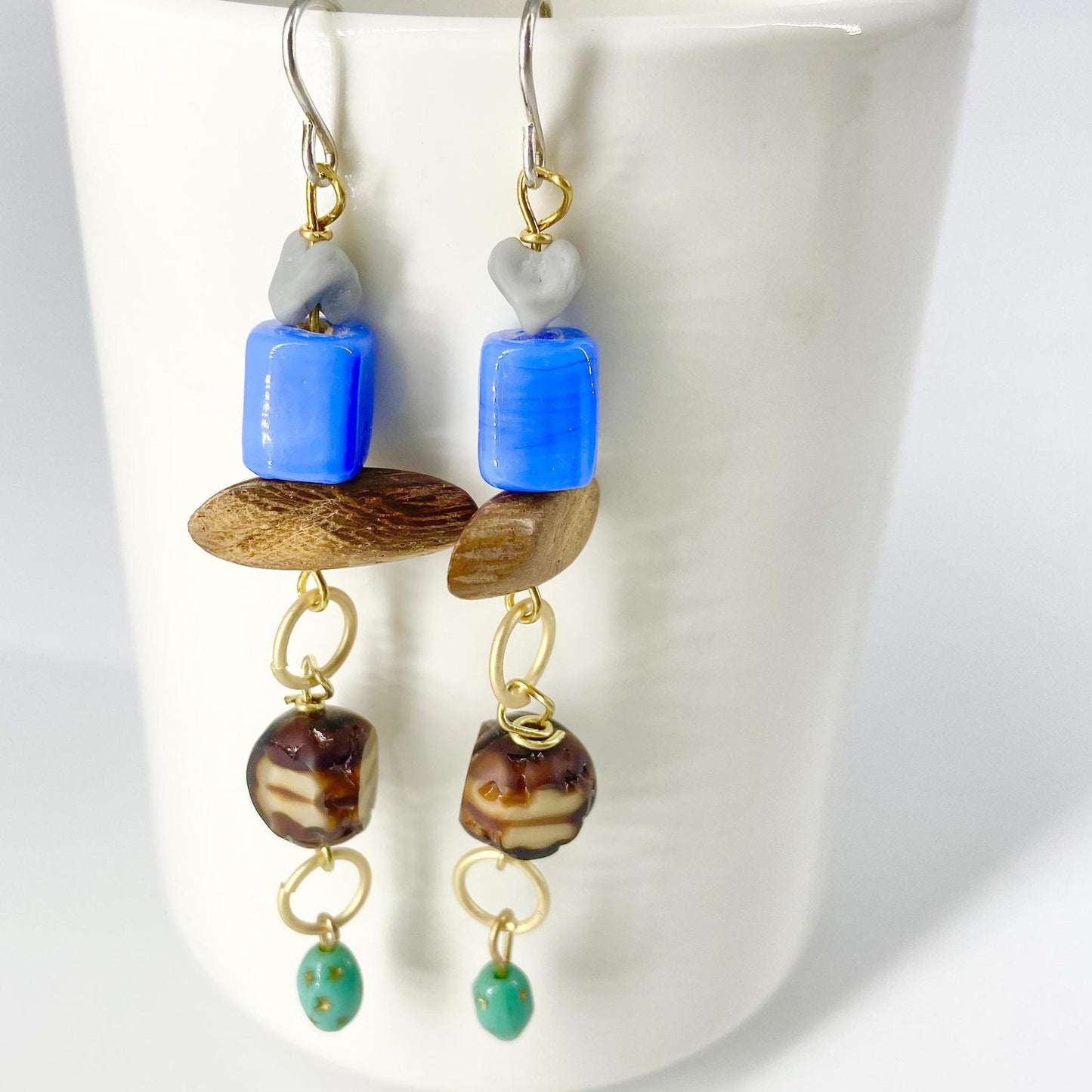 Earrings - Beaded Originals - Periwinkle Glass