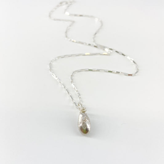 Necklace - Dollop on Sterling Chain