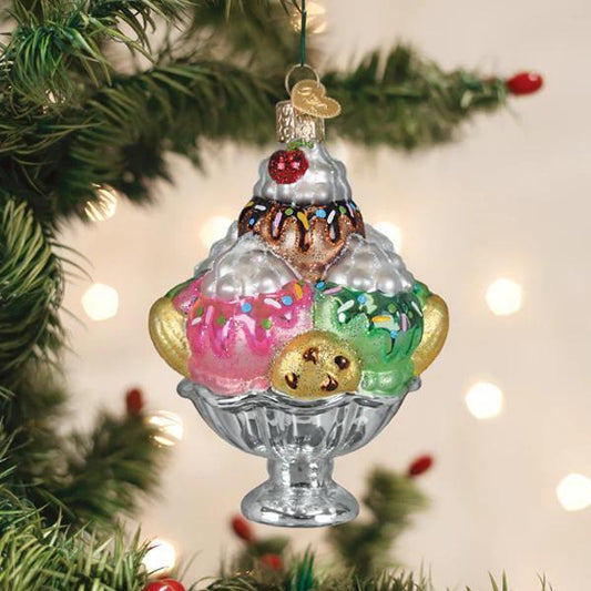 Ornament - Blown Glass - Decadence Delight Sundae