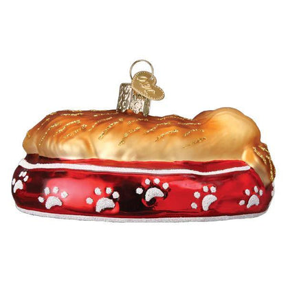 Ornament - Blown Glass - Sleepy Golden Retriever