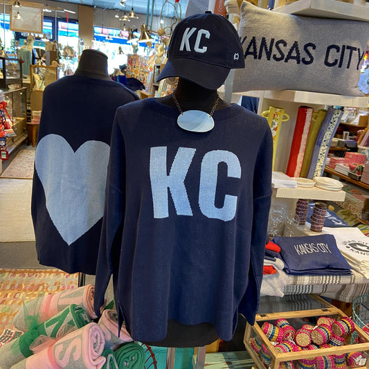 Sweater - KC/Heart (Navy + Light Blue) - Exclusive