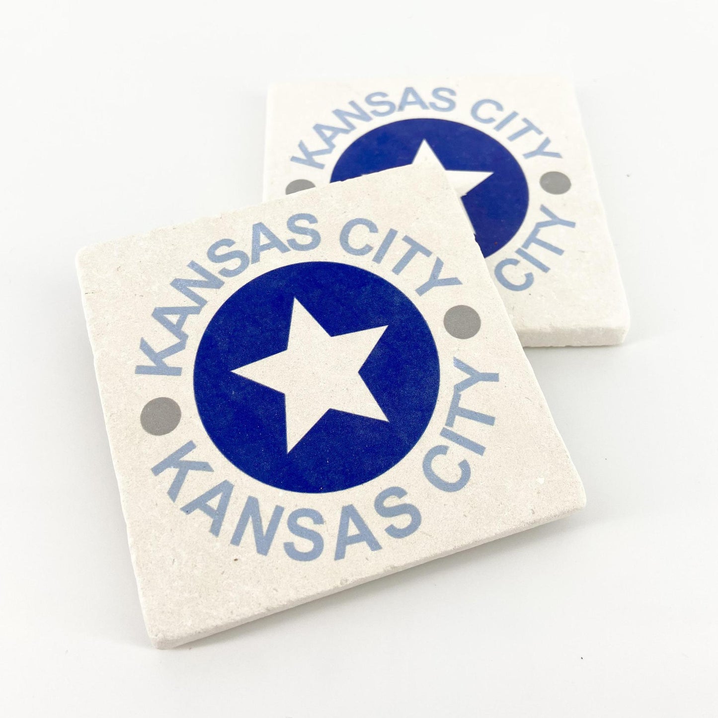 Coaster - Exclusive Star Circle Design - Sporting KC Colors