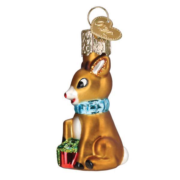 Ornament - Blown Glass - Mini Rudolph the Red-Nosed Reindeer