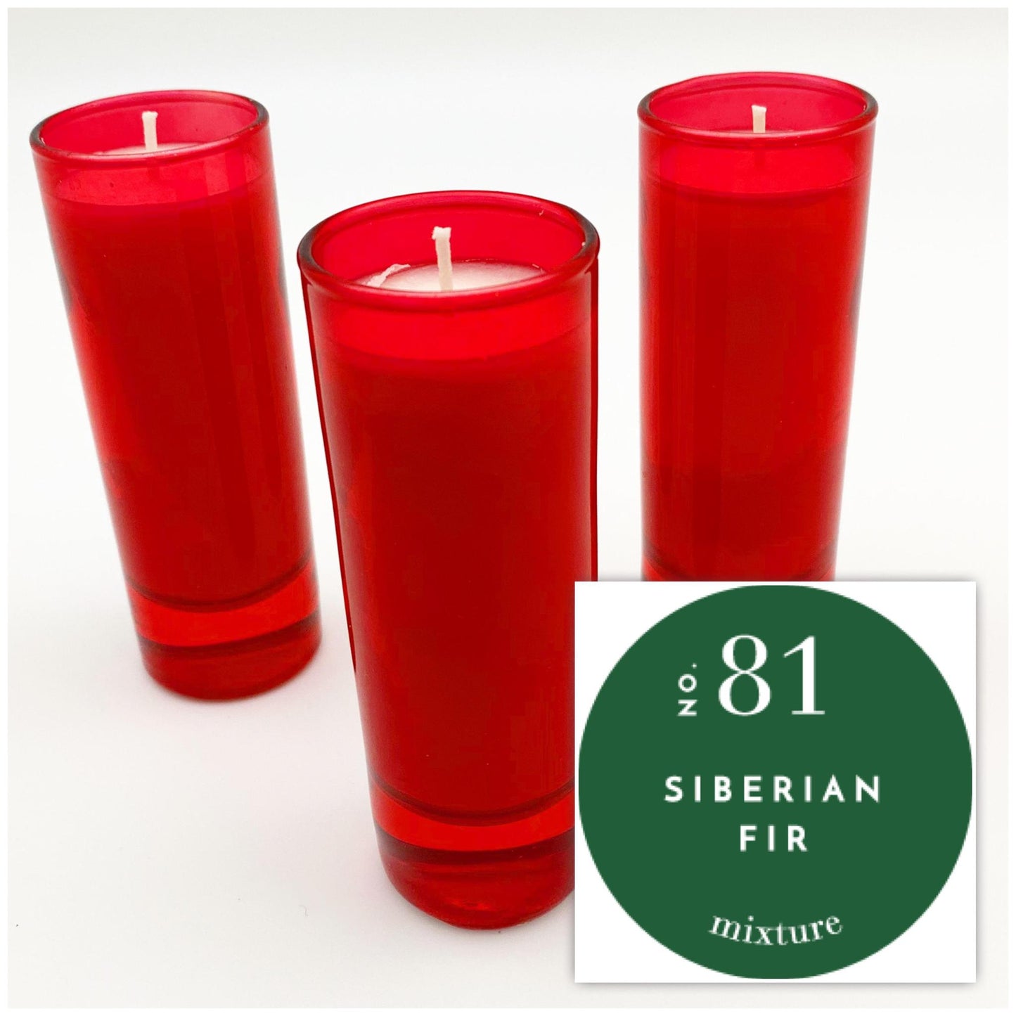 Candle - Siberian Fir in Red Glass - 2 oz