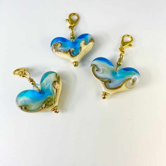 Pendant - Beach Heart  - Gold Fill