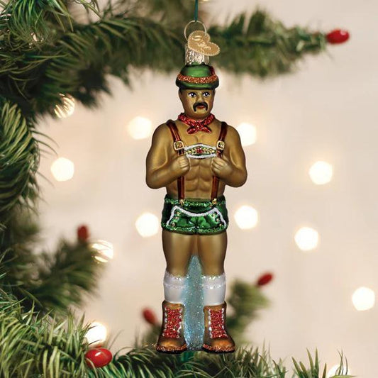 Ornament - Blown Glass - Prancer, Holly Jolly Hunk