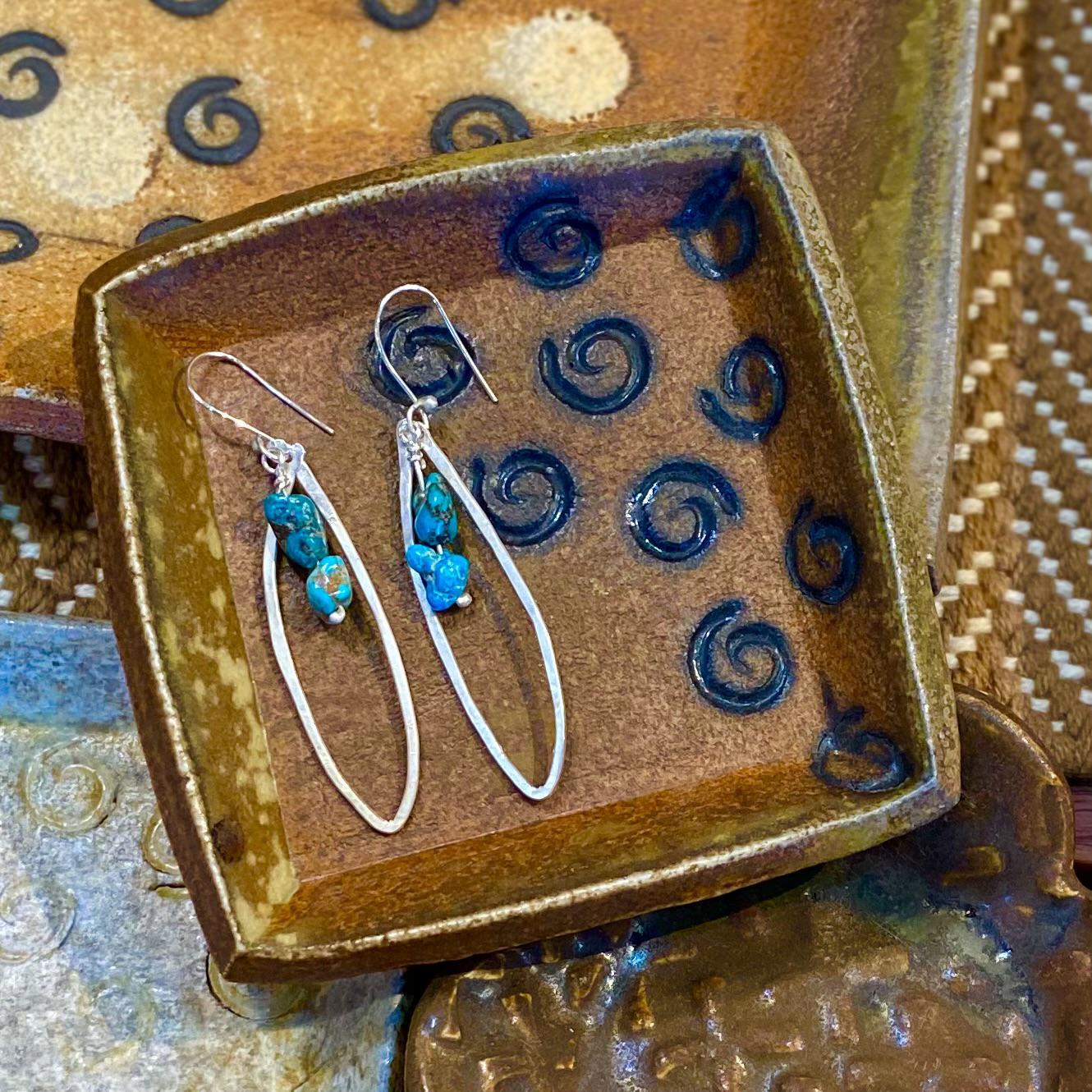 Earrings - Turquoise & Sterling