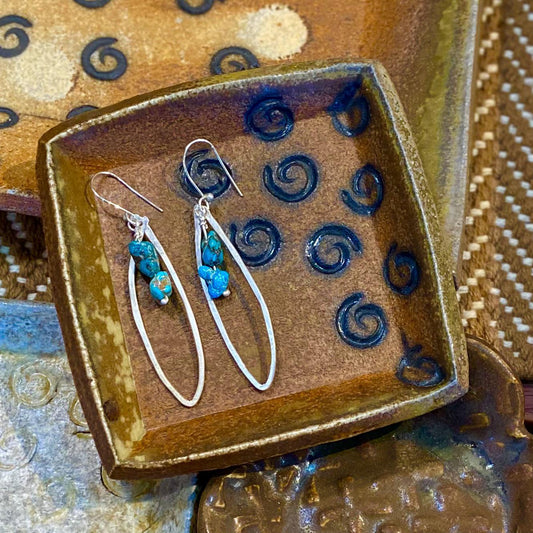 Earrings - Turquoise & Sterling