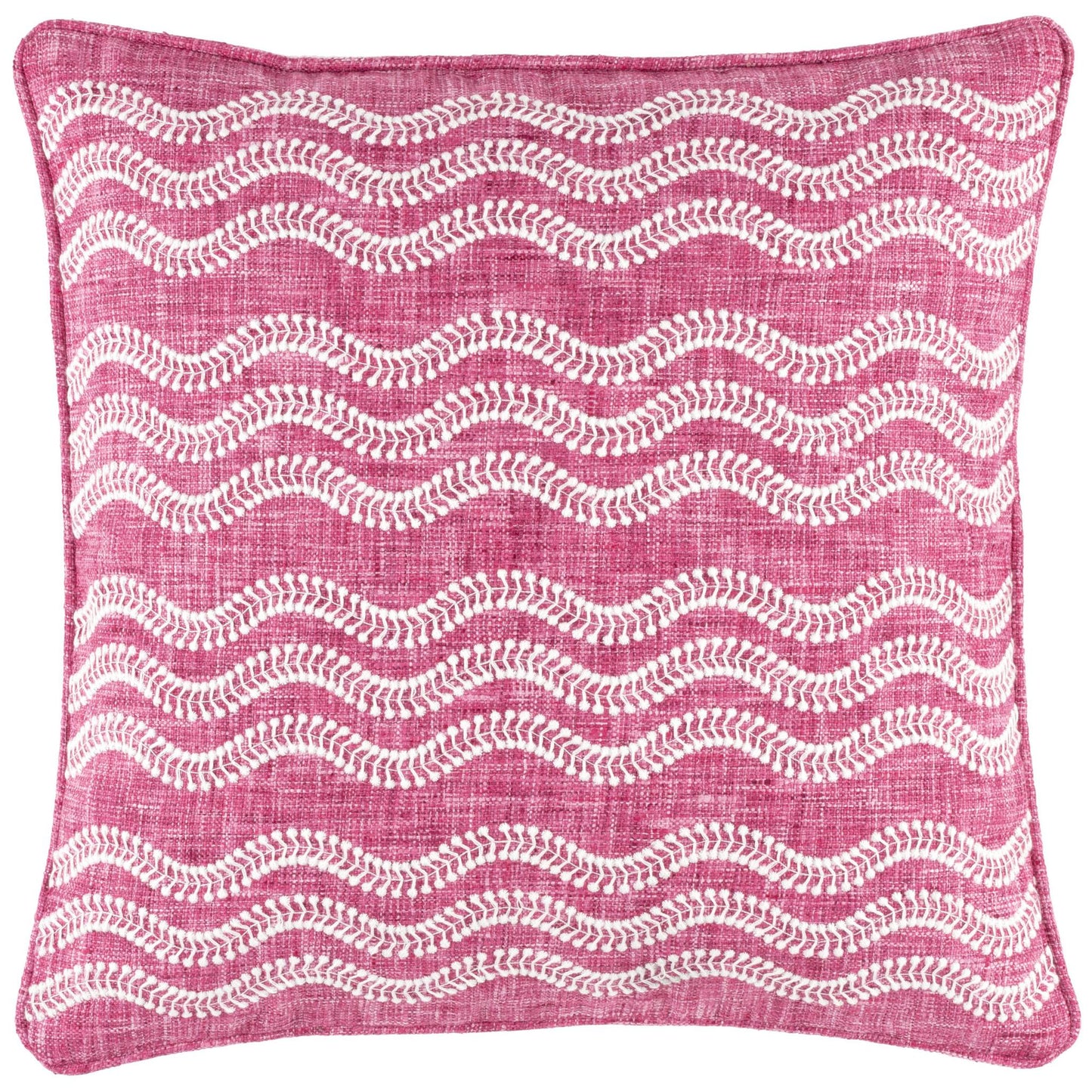 Pillow - "Scout" Embroidered Fuchsia - Indoor/Outdoor - 20"