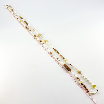 Necklace - Champagne & Pearls
